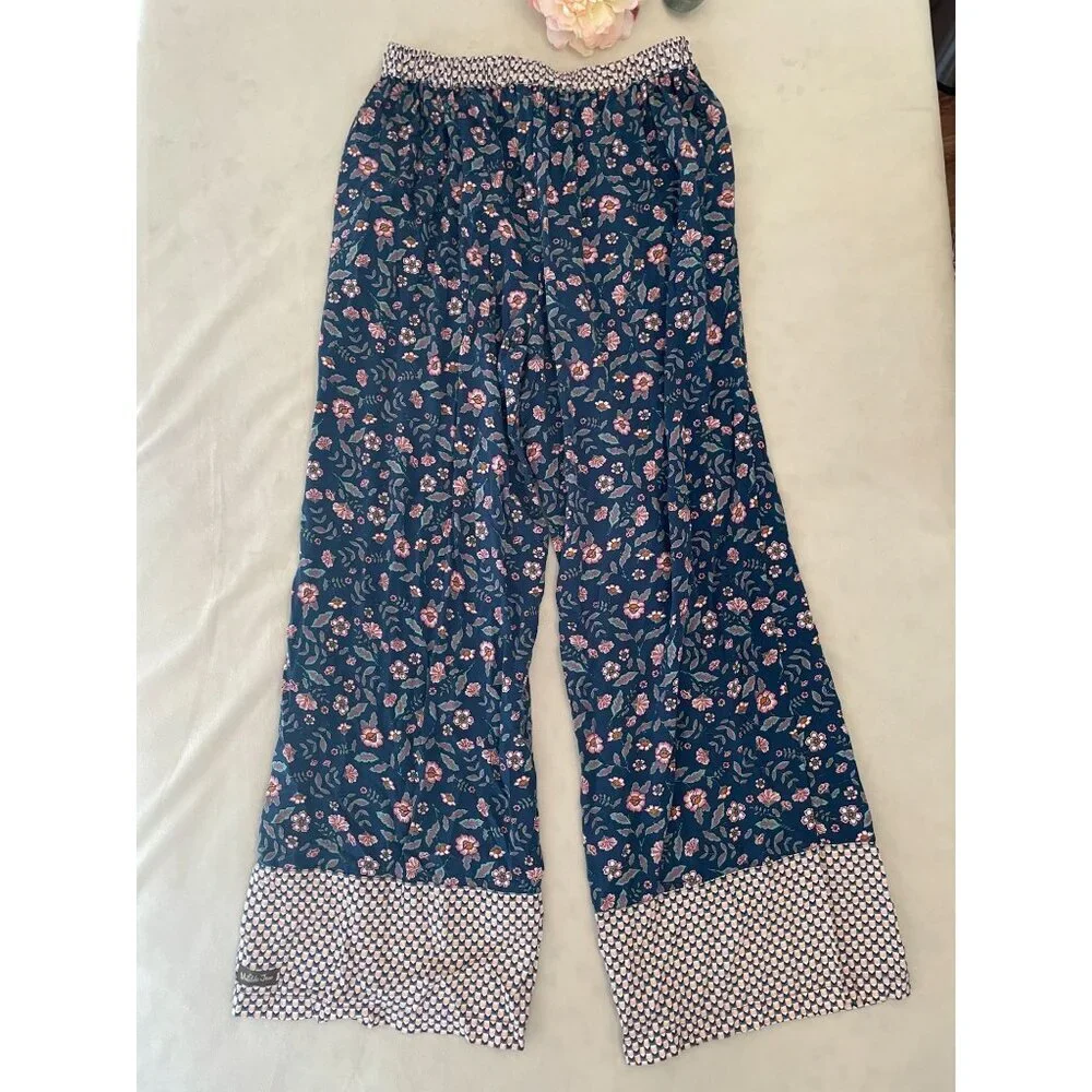 Matilda Jane Navy Floral A Day Off Pants Size S Cottagecore Tweecore Prettycore